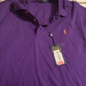 NWT polo purple short sleeve shirt